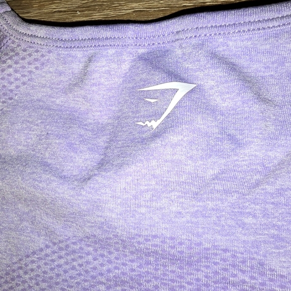 Gymshark Dry Lavender Longsleeve Crop Top Gym Workout Activewear Women's M - Picture 2 of 6